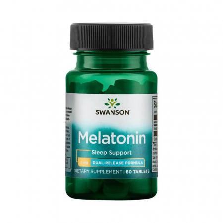 Melatonina Dual-Release, 3 mg, Swanson, 60 tablete SWU114