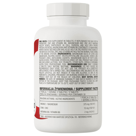 MgZB Magnesium, Zinc and B6, OstroVit, 90 tablets [1]