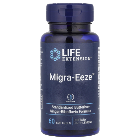 Life Extension - Migra-Eeze, Butterbur-Ginger-Riboflavin, Life Extension, 60 softgels
