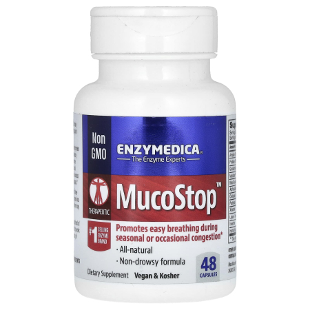 Enzymedica - MucoStop, Enzymedica, 48 capsule