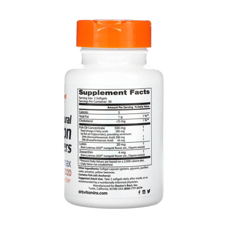 Natural Vision Enhancers with Lutemax 2020, Doctor's Best, 60 softgels [1]