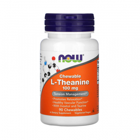 SANATATEA CREIERULUI - theanine-with-inositol-and-taurine-100mg-now-foods