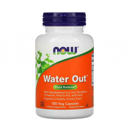 Water Out, (Retentie de Apa) Fluid Balance, Now Foods, 100 capsule