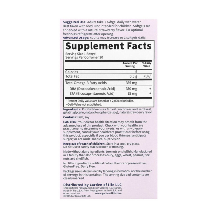 Oceans Mom®, Prenatal DHA, 350 mg, Garden of Life, 30 softgels [1]