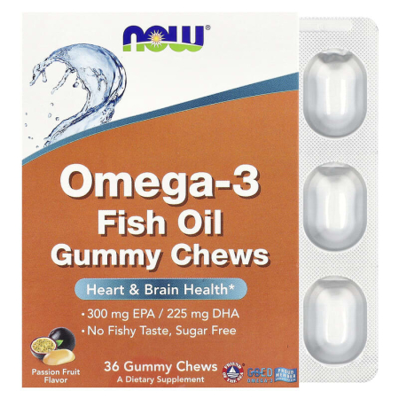 Now Foods - Omega-3 Fish Oil Gummy Chews, NOW Foods, 36 Gummy Chews