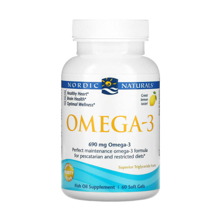 Omega-3 Lemon, 690 mg, Nordic Naturals, 60 softgels [2]