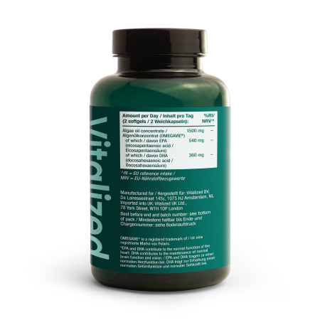 Omega-3 Vegan, Vitalized, 60 softgels [1]