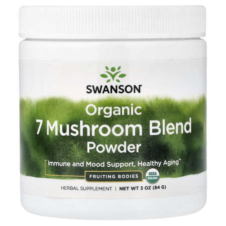 Swanson - Organic 7 Mushroom Blend Powder, Swanson, 84g SW1979