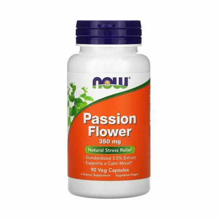 Passion Flower Extract (Anxietate Stres), 350 mg, Now Foods, 90 capsule