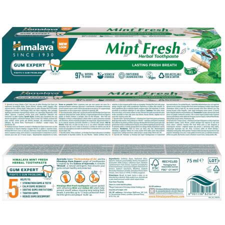 Pasta de Dinti Mint Fresh Gum Expert, Himalaya Herbal, 75 ml [1]