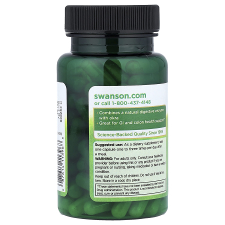 Pepsin & Okra, Swanson, 90 capsules SW1396 [2]