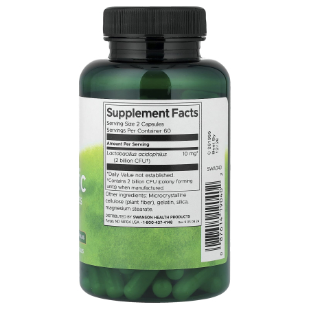 Probiotic, 1 Billion CFU, Swanson, 120 capsule SWA040 [1]