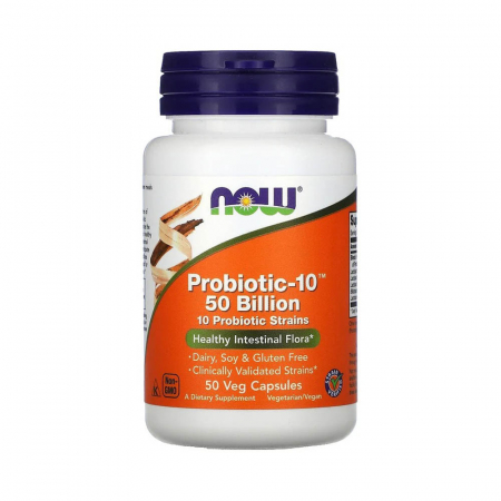 Probiotic-10 (Probiotice) 50 Billion, Now Foods, 50 capsule