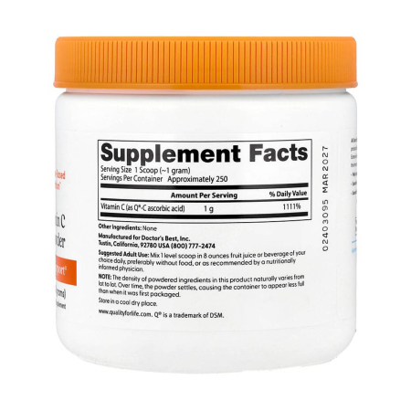 Pure Vitamin C Powder, Doctor's Best, 250g [1]