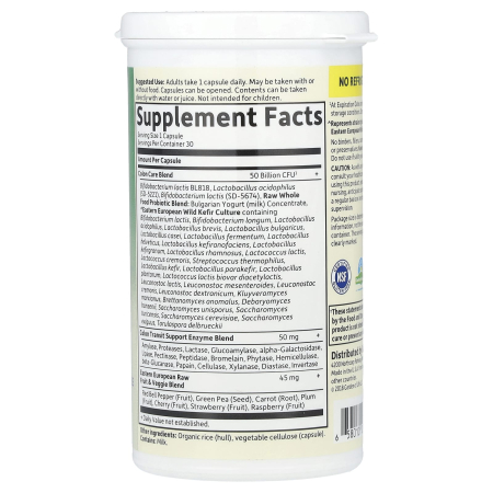 RAW Probiotics, Colon Care, Garden of Life, 30 capsule [3]