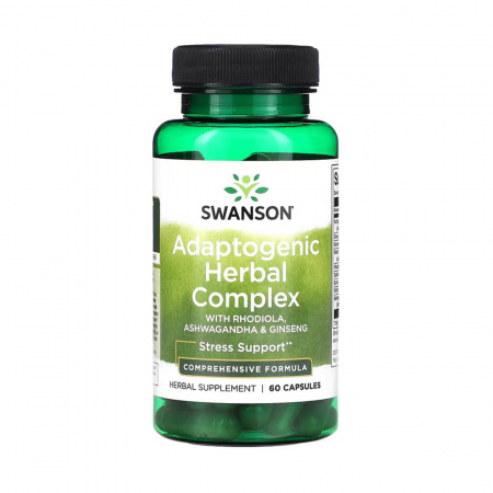 Rhodiola Ashwagandha Ginseng Complex, Swanson, 60 Capsule