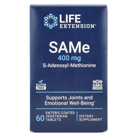 SAMe (S-Adenosyl-Methionine), 400 mg, Life Extension, 60 tablete [2]