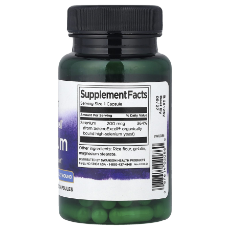 SelenoExcell®, Selenium, 200 mcg, Swanson, 60 capsule SWU086 [1]