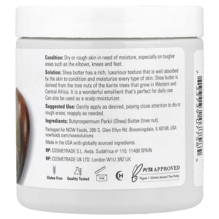 Shea Butter Solutions, NOW Foods, 198g [1]