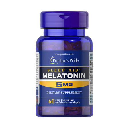 Puritans Pride - Sleep Aid Melatonin, 5 mg, Puritans Pride, 60 softgels