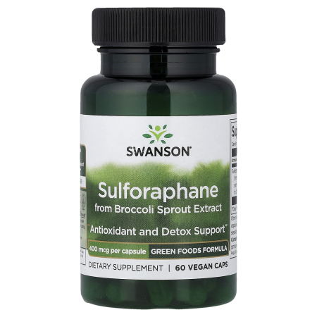 Sulforaphane from Broccoli (Germeni de Brocoli), 400 mcg, Swanson, 60 capsule SWR048