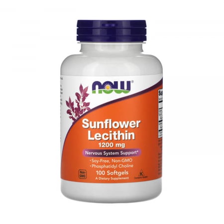Lecitina - sunflower-lecithin-1200mg-now-foods