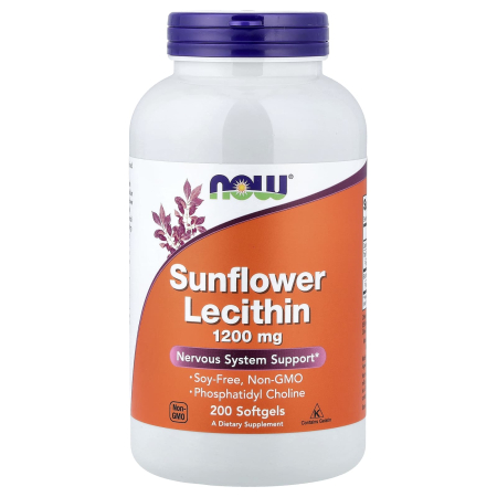 Lecitina - sunflower-lecithin-1200mg-now-foods