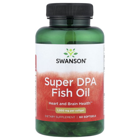 Swanson - Super DPA Fish Oil, 1000 mg, Swanson, 60 softgels SWE064