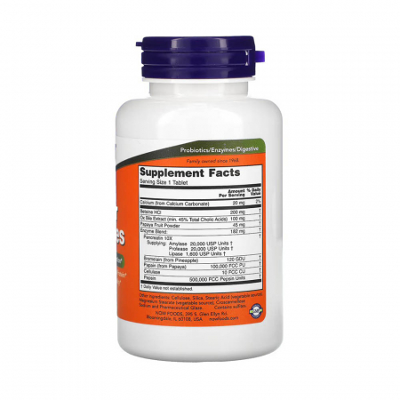 Super Enzymes (Enzime Digestive cu Spectru Larg), Now Foods, 90 tablete [1]