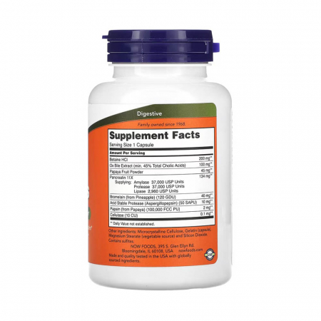 Super Enzymes (Enzime Digestive cu Spectru Larg), Now Foods, 90 capsule [1]