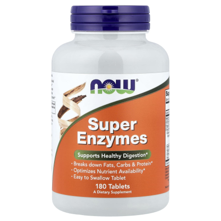 Super Enzymes (Enzime Digestive cu Spectru Larg), Now Foods, 180 tablete [0]