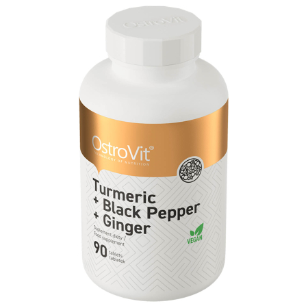 Turmeric + Black Pepper + Ginger, Ostrovit, 90 tablete [1]