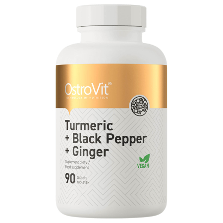 OstroVit - Turmeric + Black Pepper + Ginger, Ostrovit, 90 tablete