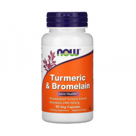 Bromelaina - turmeric-bromelain-now-foods