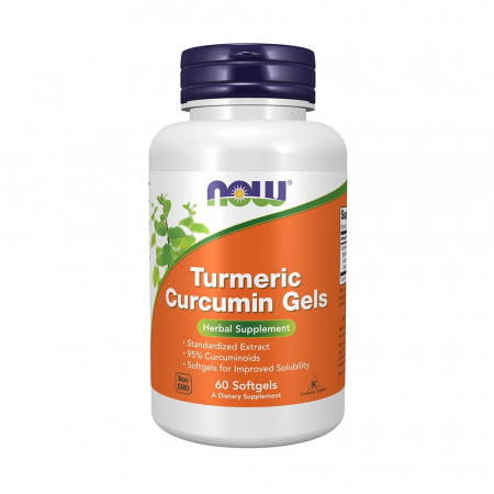 Turmeric Curcumin Gels, Now Foods, 60 softgels