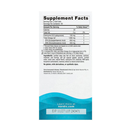 Ultimate Omega® + CoQ10, Nordic Naturals, 120 softgels [1]