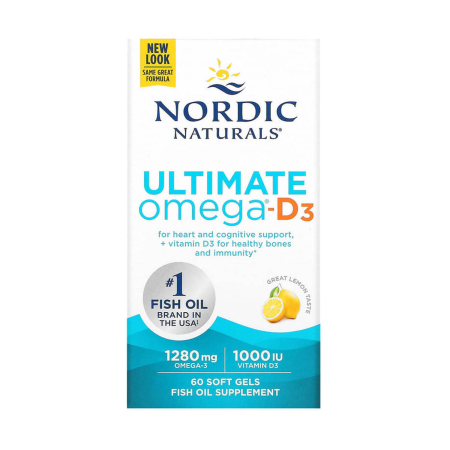 Nordic Naturals - Ultimate Omega-D3, 1280 mg, Nordic Naturals, 60 softgels
