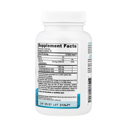 Ultimate Omega® Xtra, 1480 mg, Nordic Naturals, 60 softgels [3]