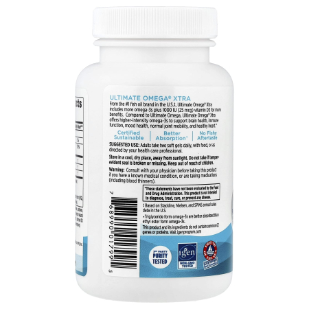 Ultimate Omega® Xtra, 1480 mg, Nordic Naturals, 60 softgels [4]