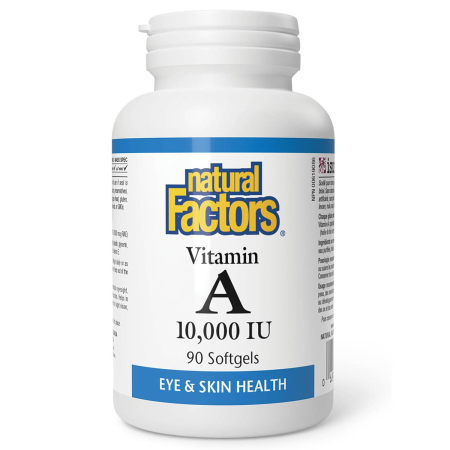 Natural Factors - Vitamin A, 10,000 IU, Natural Factors, 90 softgels