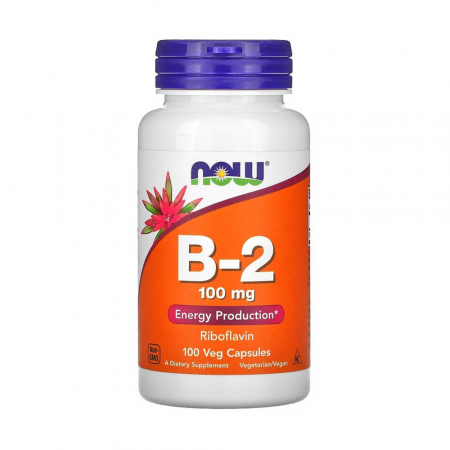 Vitamin B-2 Riboflavin, 100mg, Now Foods, 100 capsule