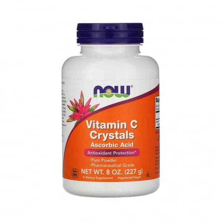 Vitamin C Crystals Powder, Ascorbic Acid, Now Foods, 227g