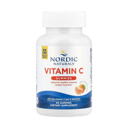 Nordic Naturals - Vitamin C Gummies, 125 mg, Tangerine, Nordic Naturals, 120 Gummies