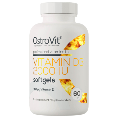 OstroVit - Vitamin D3, 2000 IU, OstroVit, 60 softgels