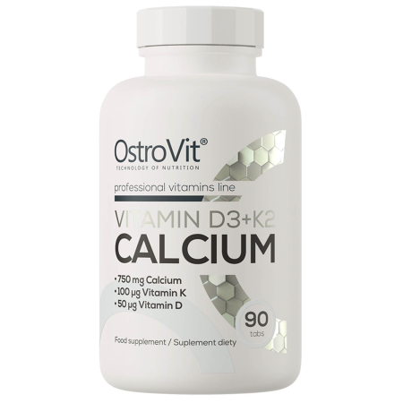 OstroVit - Vitamin D3 + K2 + Calcium, OstroVit, 90 tablete
