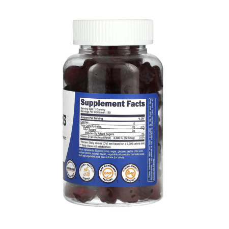 Vitamin D3, Kids, 2500 IU, Nutricost, 120 jeleuri [1]