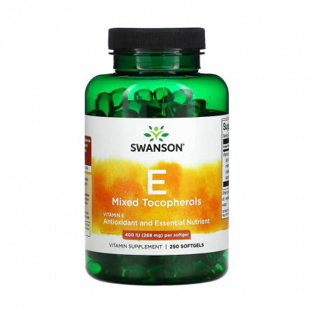 Vitamin E Mixed Tocopherols, 400 IU, Swanson, 250 softgels SW152
