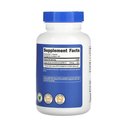 Vitamin K2 MK-4, 100 mcg, Nutricost, 240 capsules [1]