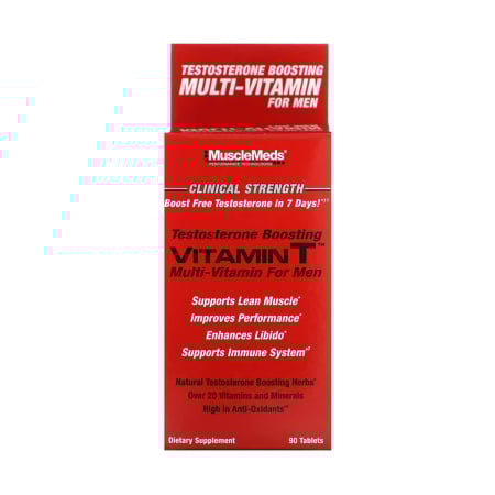 MuscleMeds - Vitamin T, Testosterone Boosting Multi-Vitamin For Men, MuscleMeds, 90 tablets