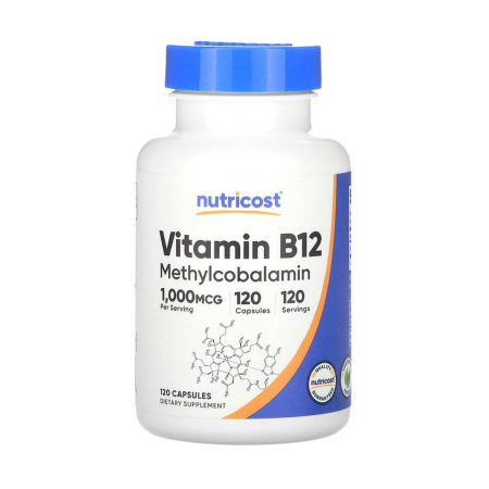 Nutricost - Vitamina B12 Metilcobalamină, 1000 mcg, Nutricost, 120 capsule